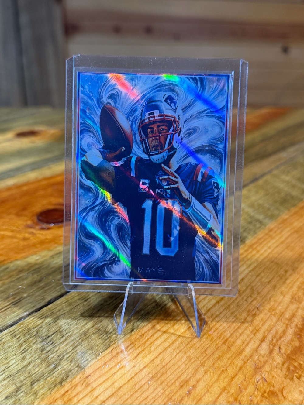 Drake Maye New England Patriots Custom Football Card